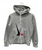 PLAY COMME des GARCONS×NIKEプレイコムデギャルソン×ナイキ）の古着「Play Hoodie」｜グレー