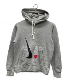 PLAY COMME des GARCONS×NIKE（プレイコムデギャルソン×ナイキ）の古着「Play Hoodie」｜グレー