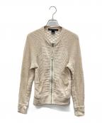 Marc by Marc Jacobsマークバイマークジェイコブス）の古着「バックメッシュジップニットカーディガン」｜ベージュ