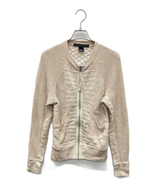 Marc by Marc Jacobs（マークバイマークジェイコブス）Marc by Marc Jacobs (マークバイマークジェイコブス) バックメッシュジップニットカーディガン ベージュ サイズ:XSの古着・服飾アイテム