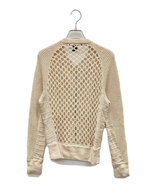 Marc by Marc Jacobs（マークバイマークジェイコブス）Marc by Marc Jacobs (マークバイマークジェイコブス) バックメッシュジップニットカーディガン ベージュ サイズ:XSの古着・服飾アイテム