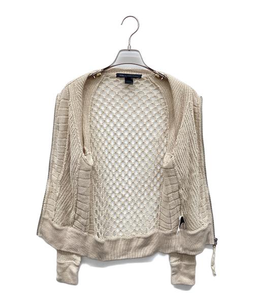 Marc by Marc Jacobs（マークバイマークジェイコブス）Marc by Marc Jacobs (マークバイマークジェイコブス) バックメッシュジップニットカーディガン ベージュ サイズ:XSの古着・服飾アイテム