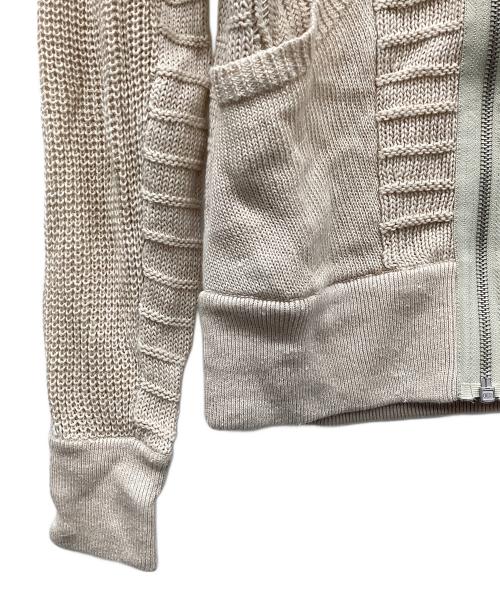 Marc by Marc Jacobs（マークバイマークジェイコブス）Marc by Marc Jacobs (マークバイマークジェイコブス) バックメッシュジップニットカーディガン ベージュ サイズ:XSの古着・服飾アイテム