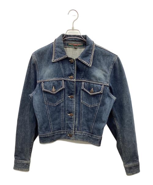 KATHARINE HAMNETT（キャサリンハムネット）KATHARINE HAMNETT (キャサリンハムネット) ライトストーンデニムジャケット インディゴ サイズ:Mの古着・服飾アイテム