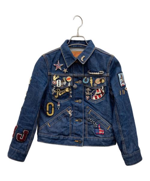 MARC JACOBS（マークジェイコブズ）MARC JACOBS (マークジェイコブズ) 装飾刺繍パッチデニムジャケット インディゴ サイズ:XSの古着・服飾アイテム