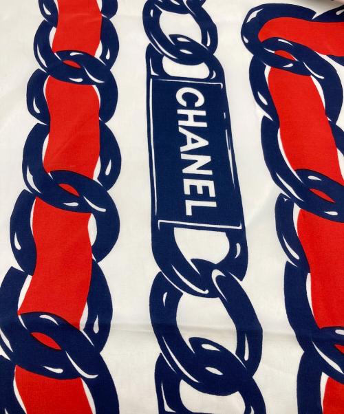 CHANEL（シャネル）CHANEL (シャネル) 大判シルクスカーフ ホワイトの古着・服飾アイテム
