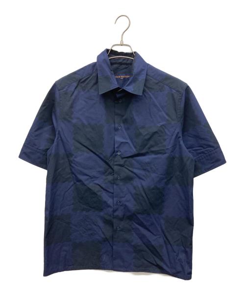 LOUIS VUITTON（ルイ ヴィトン）LOUIS VUITTON (ルイ ヴィトン) NIGO Damier Suit Shirt ネイビー サイズ:XS 165/84Aの古着・服飾アイテム