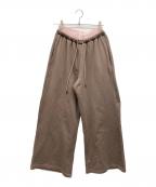 WELLNESSウェルネス）の古着「Layered Plaid Sweat Pants」｜ベージュ