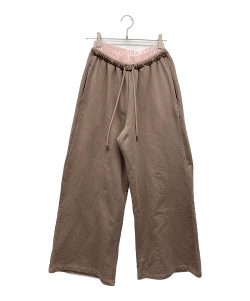 WELLNESS（ウェルネス）WELLNESS (ウェルネス) Layered Plaid Sweat Pants ベージュ サイズ:Mの古着・服飾アイテム
