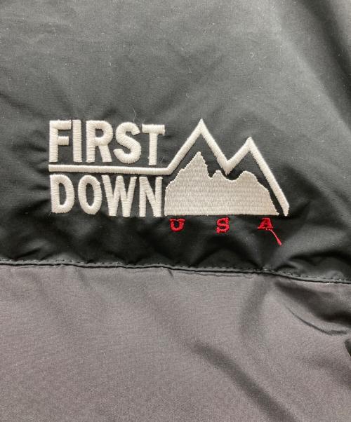FIRST DOWN（ファーストダウン）FIRST DOWN (ファーストダウン) リバーシブルダウンジャケット ブラック サイズ:Lの古着・服飾アイテム