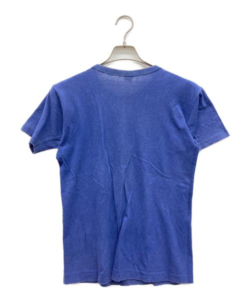 Champion（チャンピオン）Champion (チャンピオン) 三段プリント半袖Tシャツ 80’s トリコタグ ネイビー サイズ:MEDIUMの古着・服飾アイテム