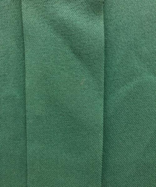 DRAWER（ドゥロワー）Drawer (ドゥロワー) シルクジョーゼットノーカラーブラウス グリーン サイズ:36の古着・服飾アイテム