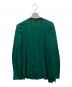 Drawer（ドゥロワー）の古着「シルクジョーゼットノーカラーブラウス」｜グリーン