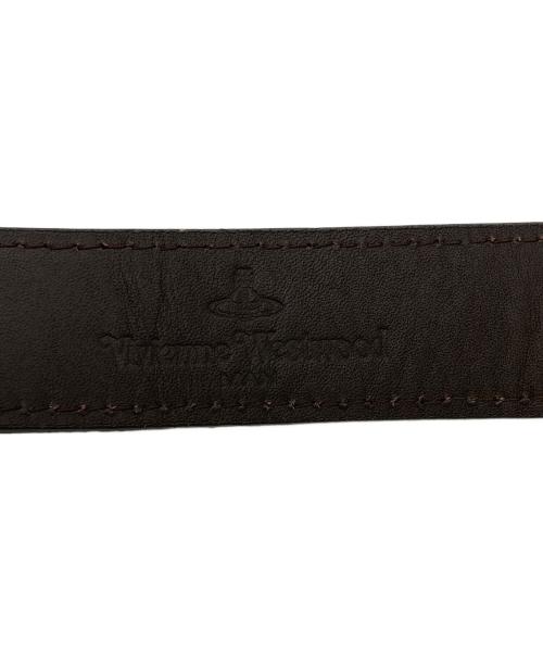 Vivienne Westwood（ヴィヴィアンウエストウッド）Vivienne Westwood (ヴィヴィアンウエストウッド) オーブスクエアバックルベルト ブラウンの古着・服飾アイテム