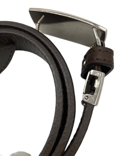 Vivienne Westwood（ヴィヴィアンウエストウッド）Vivienne Westwood (ヴィヴィアンウエストウッド) オーブスクエアバックルベルト ブラウンの古着・服飾アイテム