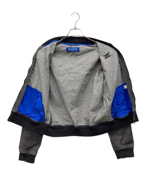 adidas（アディダス）adidas (アディダス) デニムブルゾン ブラック サイズ:Mの古着・服飾アイテム