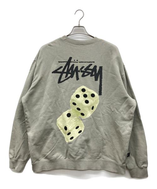 stussy AUSTRALIA（ステューシーオーストラリア）stussy AUSTRALIA (ステューシーオーストラリア) ダイスロゴスウェット グレージュ サイズ:Lの古着・服飾アイテム