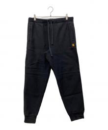 Carhartt WIP（カーハート ワークインプログレス）の古着「AMERICAN SCRIPT JOGGING PANT」｜ブラック