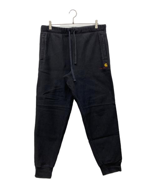 Carhartt WIP（カーハート ワークインプログレス）CARHARTT WIP (カーハート ワークインプログレス) AMERICAN SCRIPT JOGGING PANT ブラック サイズ:Lの古着・服飾アイテム