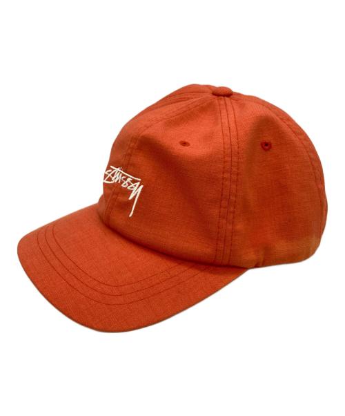 stussy（ステューシー）stussy (ステューシー) ロゴキャップ オレンジの古着・服飾アイテム