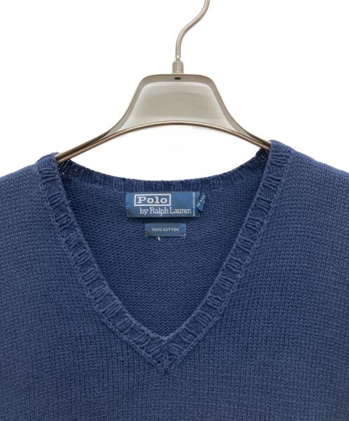 POLO RALPH LAUREN（ポロ・ラルフローレン）POLO RALPH LAUREN (ポロ・ラルフローレン) 90s 星条旗ニットベスト ネイビー サイズ:Lの古着・服飾アイテム