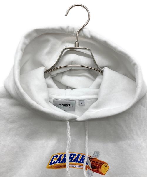 Carhartt WIP（カーハート ワークインプログレス）CARHARTT WIP (カーハート ワークインプログレス) チョコレートロゴパーカー ホワイト サイズ:Lの古着・服飾アイテム