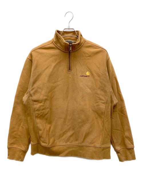 CarHartt（カーハート）CarHartt (カーハート) ハーフジップスウェット ブラウン サイズ:Mの古着・服飾アイテム