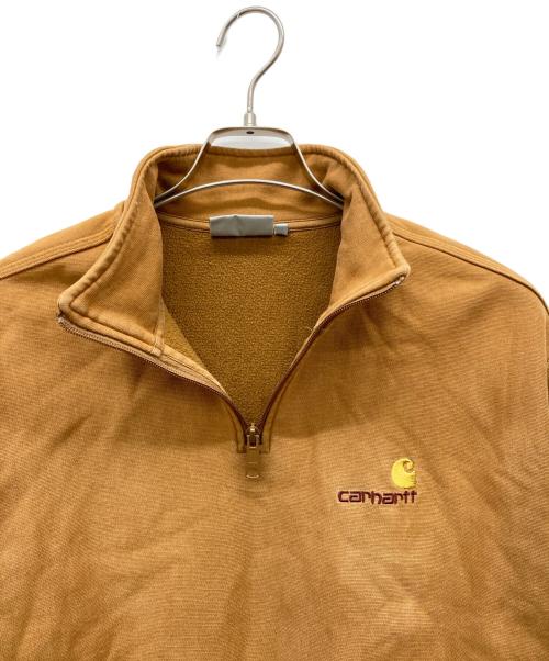 CarHartt（カーハート）CarHartt (カーハート) ハーフジップスウェット ブラウン サイズ:Mの古着・服飾アイテム