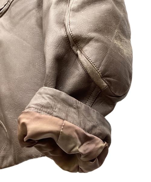 ISSEY MIYAKE MEN（イッセイミヤケメン）ISSEY MIYAKE MEN (イッセイミヤケメン) デザインライダースレザージャケット ブラウン サイズ:Ｌの古着・服飾アイテム