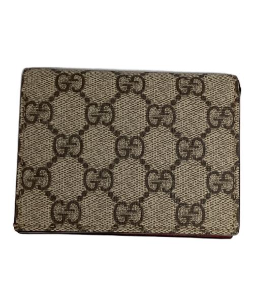 GUCCI（グッチ）GUCCI (グッチ) チェリーコンパクトウォレット ベージュの古着・服飾アイテム