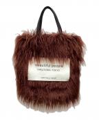 beautiful peopleビューティフルピープル）の古着「hairy fur leather name tote」