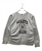 Championチャンピオン）の古着「三段フロッキープリントリバースウィーブスウェット」｜グレー