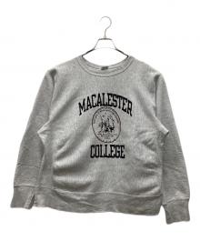 Champion（チャンピオン）の古着「三段フロッキープリントリバースウィーブスウェット」｜グレー