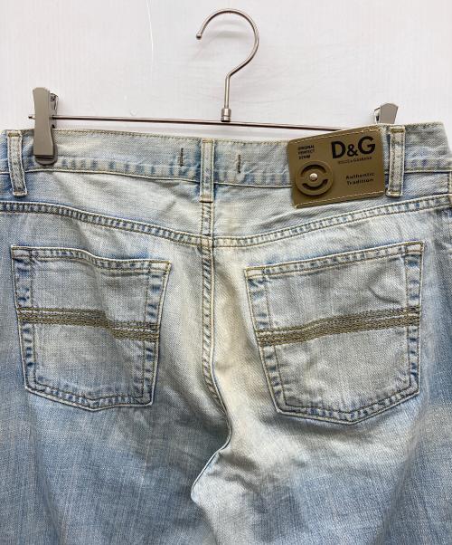 DOLCE & GABBANA（ドルチェ＆ガッバーナ）DOLCE & GABBANA (ドルチェ＆ガッバーナ) ダメージフレアデニムパンツ スカイブルー サイズ:32の古着・服飾アイテム