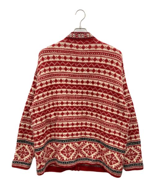 L.L.Bean（エルエルビーン）L.L.Bean (エルエルビーン) ノルディックカーディガン レッド サイズ:L WOMENS REGULARの古着・服飾アイテム