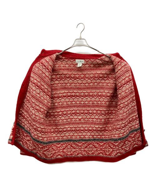 L.L.Bean（エルエルビーン）L.L.Bean (エルエルビーン) ノルディックカーディガン レッド サイズ:L WOMENS REGULARの古着・服飾アイテム