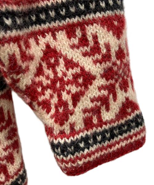 L.L.Bean（エルエルビーン）L.L.Bean (エルエルビーン) ノルディックカーディガン レッド サイズ:L WOMENS REGULARの古着・服飾アイテム