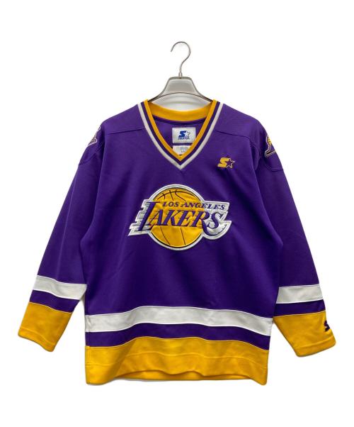 STARTER（スターター）STARTER (スターター) L.A.LAKERS ゲームシャツ パープル サイズ:Sの古着・服飾アイテム