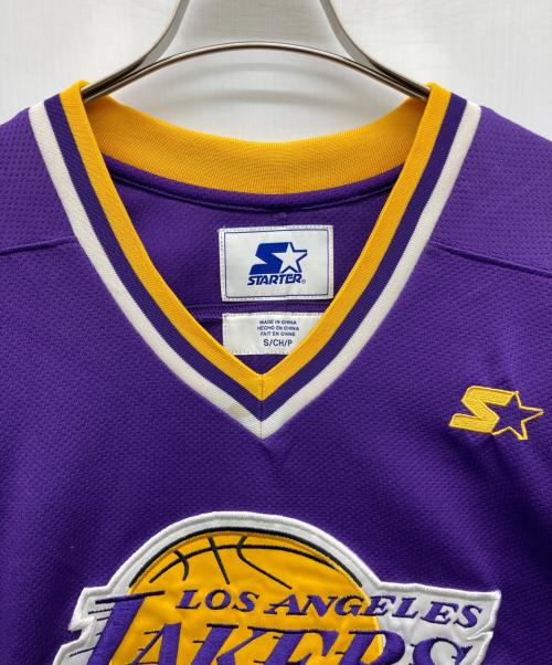 STARTER（スターター）STARTER (スターター) L.A.LAKERS ゲームシャツ パープル サイズ:Sの古着・服飾アイテム
