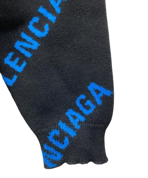 BALENCIAGA（バレンシアガ）BALENCIAGA (バレンシアガ) オールオーバーニット ブラック サイズ:Mの古着・服飾アイテム