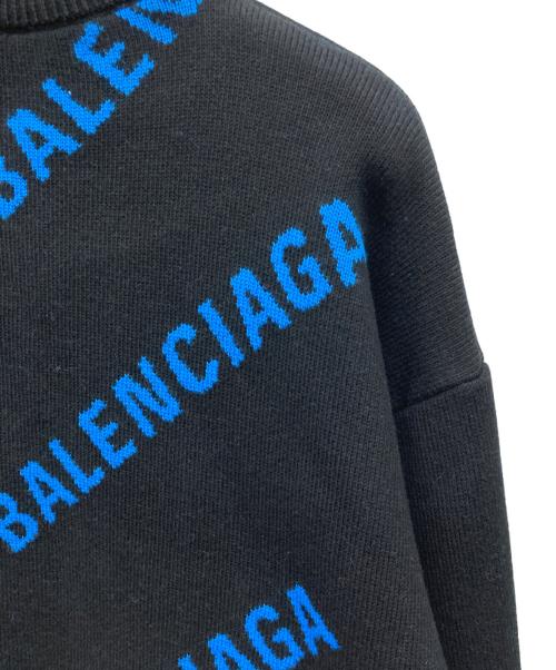 BALENCIAGA（バレンシアガ）BALENCIAGA (バレンシアガ) オールオーバーニット ブラック サイズ:Mの古着・服飾アイテム