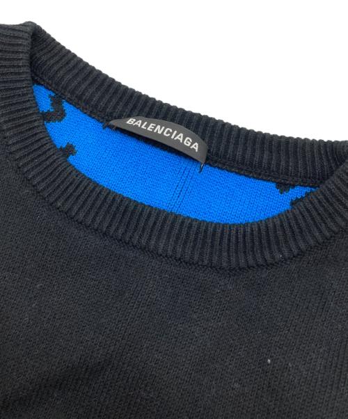 BALENCIAGA（バレンシアガ）BALENCIAGA (バレンシアガ) オールオーバーニット ブラック サイズ:Mの古着・服飾アイテム