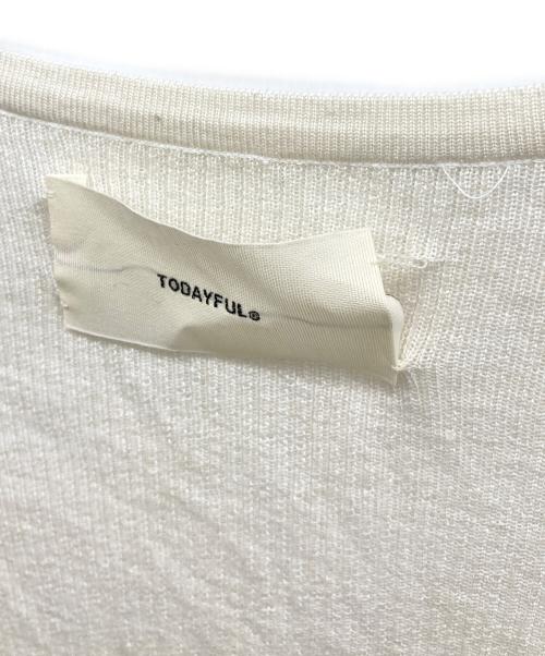 TODAYFUL（トゥデイフル）TODAYFUL (トゥデイフル) Silk wool Knit Cardigan アイボリー サイズ:Fの古着・服飾アイテム