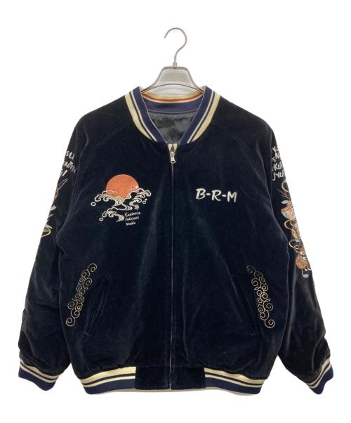 爆裂爛漫娘（バクレツランマンムスメ）爆裂爛漫娘 (バクレツランマンムスメ) 別珍スカジャン ブラック サイズ:44の古着・服飾アイテム