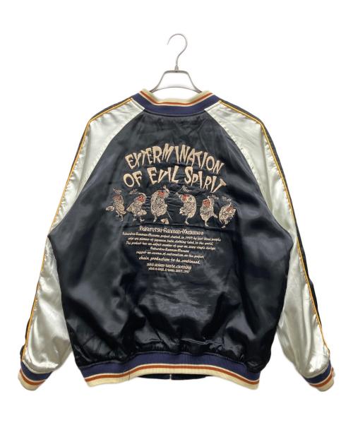 爆裂爛漫娘（バクレツランマンムスメ）爆裂爛漫娘 (バクレツランマンムスメ) 別珍スカジャン ブラック サイズ:44の古着・服飾アイテム