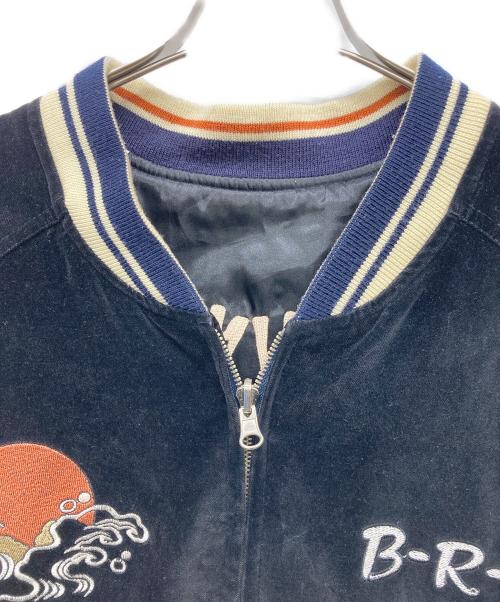 爆裂爛漫娘（バクレツランマンムスメ）爆裂爛漫娘 (バクレツランマンムスメ) 別珍スカジャン ブラック サイズ:44の古着・服飾アイテム