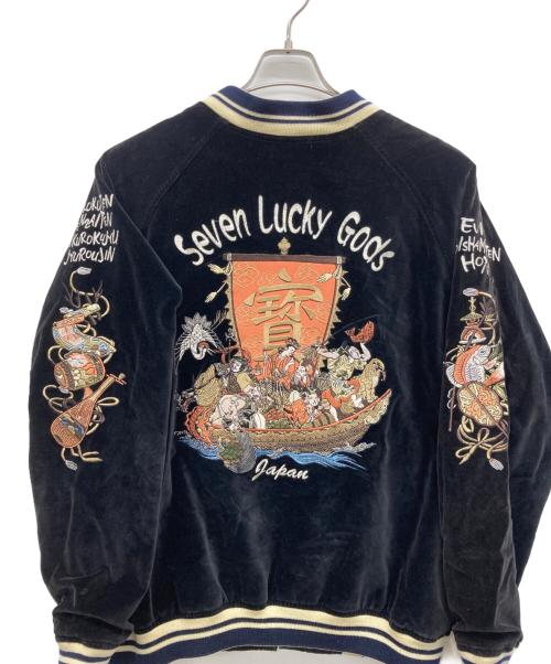 爆裂爛漫娘（バクレツランマンムスメ）爆裂爛漫娘 (バクレツランマンムスメ) 別珍スカジャン ブラック サイズ:44の古着・服飾アイテム