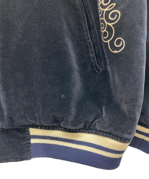 爆裂爛漫娘（バクレツランマンムスメ）爆裂爛漫娘 (バクレツランマンムスメ) 別珍スカジャン ブラック サイズ:44の古着・服飾アイテム