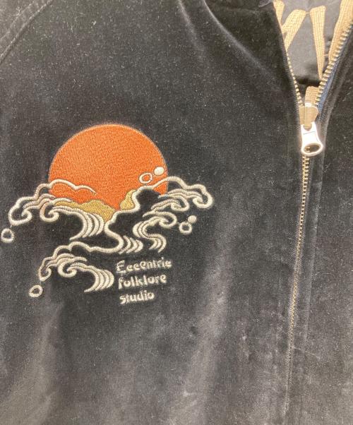 爆裂爛漫娘（バクレツランマンムスメ）爆裂爛漫娘 (バクレツランマンムスメ) 別珍スカジャン ブラック サイズ:44の古着・服飾アイテム