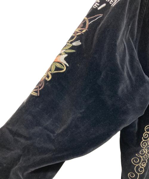 爆裂爛漫娘（バクレツランマンムスメ）爆裂爛漫娘 (バクレツランマンムスメ) 別珍スカジャン ブラック サイズ:44の古着・服飾アイテム